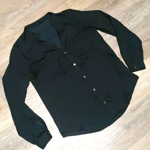 Women's Black Satin Top